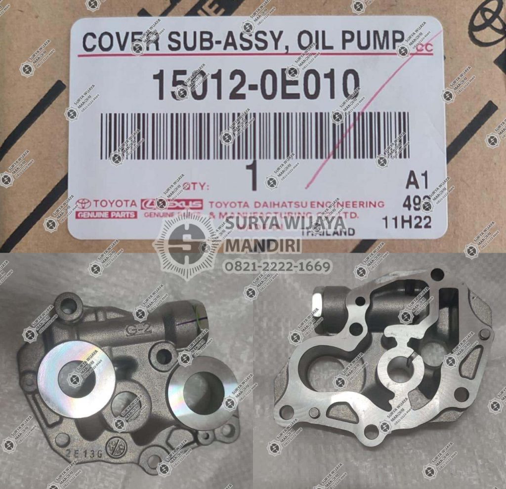 M515012 TOYOTA COVER SUB ASSY OIL PUMP 15012-0E010 - DISTRIBUTOR SPAREPART ALAT ...
